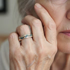 Χρυσό vintage δαχτυλίδι με ασημένιες στρώσεις