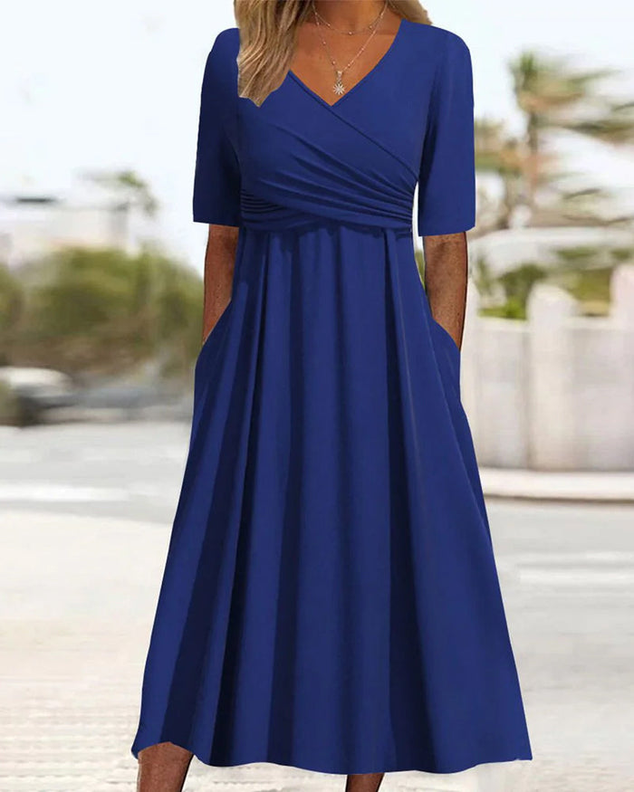 Καθαρίν - Πολυτελές Midi Φόρεμα Άνοιξης