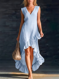 Sienna | Φόρεμα Boho Ruffle Υψηλό-Χαμηλό