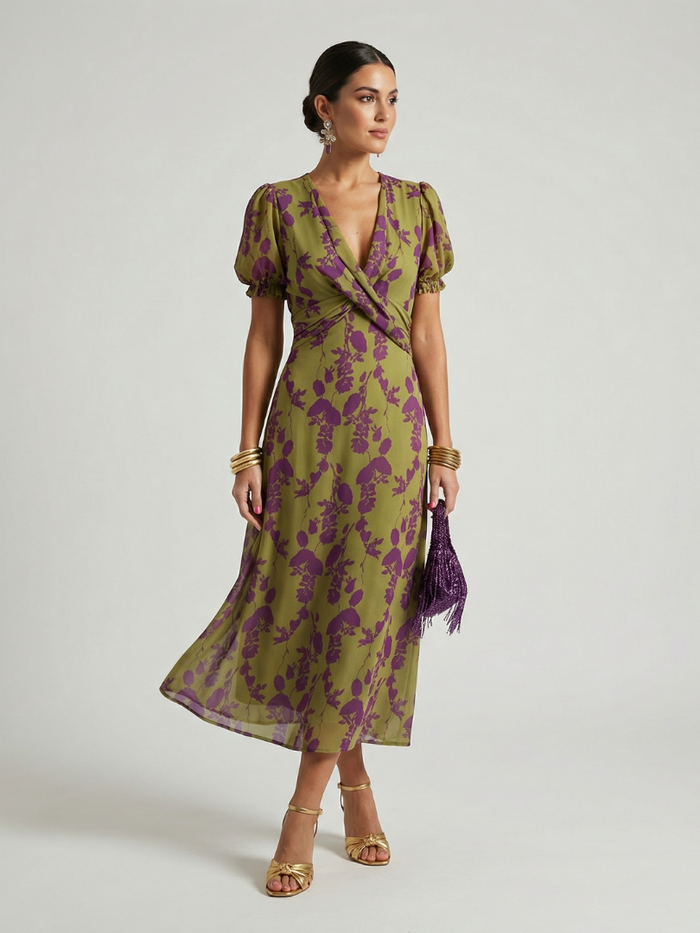Virel | Χαλαρό Floral Midi Φόρεμα