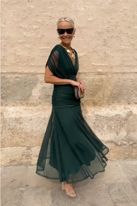 Valentina | Μακρύ Φόρεμα με V-ντεκολτέ