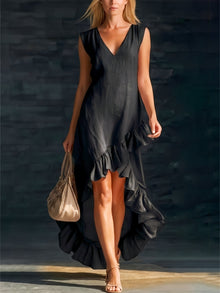 Sienna | Φόρεμα Boho Ruffle Υψηλό-Χαμηλό
