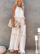 Ilona - Φόρεμα με Λαιμόκοψη και Ρίγες με Μεγάλες Τσέπες
