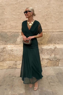Valentina | Μακρύ Φόρεμα με V-ντεκολτέ