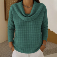 Μαρίνα – Ζεστή πλεκτή μπλούζα με υφή βάφλας