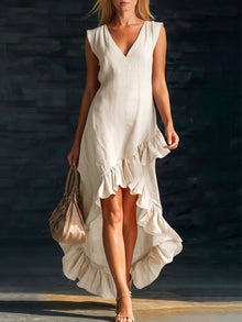 Sienna | Φόρεμα Boho Ruffle Υψηλό-Χαμηλό