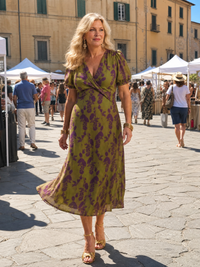 Virel | Χαλαρό Floral Midi Φόρεμα