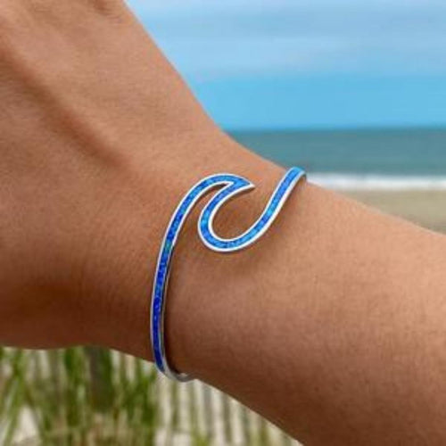 Βραχιόλι Sea Wave Opal σε Ασημί