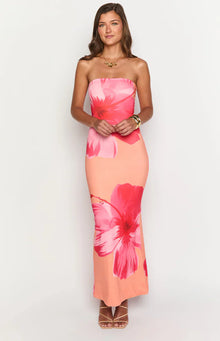 Αριζόνα - Floral Mesh Maxi Dress