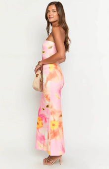 Αριζόνα - Floral Mesh Maxi Dress