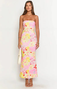Αριζόνα - Floral Mesh Maxi Dress