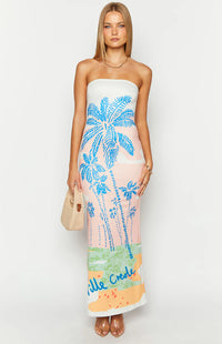 Αριζόνα - Floral Mesh Maxi Dress