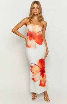 Αριζόνα - Floral Mesh Maxi Dress