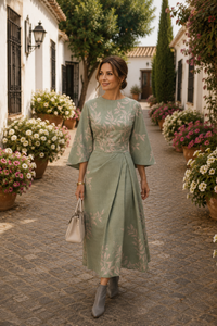 Celeste - Κομψό Floral Midi Dress