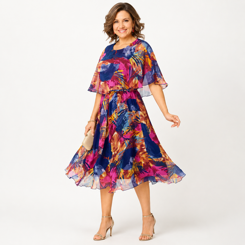 Vivian - Άνετο Φόρεμα Σατέν Plus Size