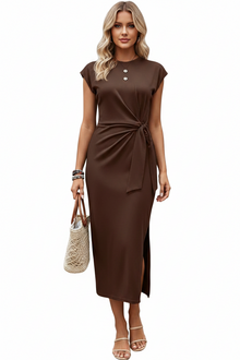 Scarlette – Φόρεμα Bodycon με Ρίγες και Ζώνη στη Μέση