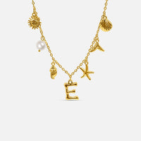 Κολιέ Ωκεανός με Χρυσό Γράμμα