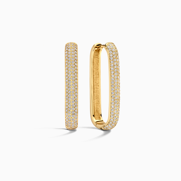Μεγάλα Σκουλαρίκια Χρυσή Δαχτυλίδι Εικονίδιο Διαμάντι | Χρυσός