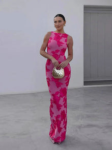 Alora - Κομψό Floral Maxi Φόρεμα