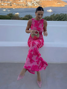 Alora - Κομψό Floral Maxi Φόρεμα