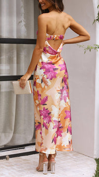 Jodie - Κομψό Strapless Midi Φόρεμα