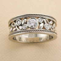 Vintage δαχτυλίδι σε ασήμι και ζιργκόν