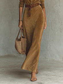 Aurelia | Φόρεμα από Suede με Ζώνη