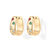 Κρεμαστά Σκουλαρίκια Χρυσή Ροπή Χρώματος | Χρυσό