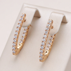 Λαμπερά κομψά σκουλαρίκια με αιχμηρή μορφή